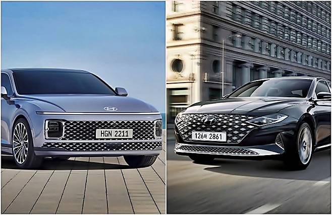 그랜저 신구 비교 [사진출처=현대차/ 편집=최기성 매경 디지털뉴스룸 기자]