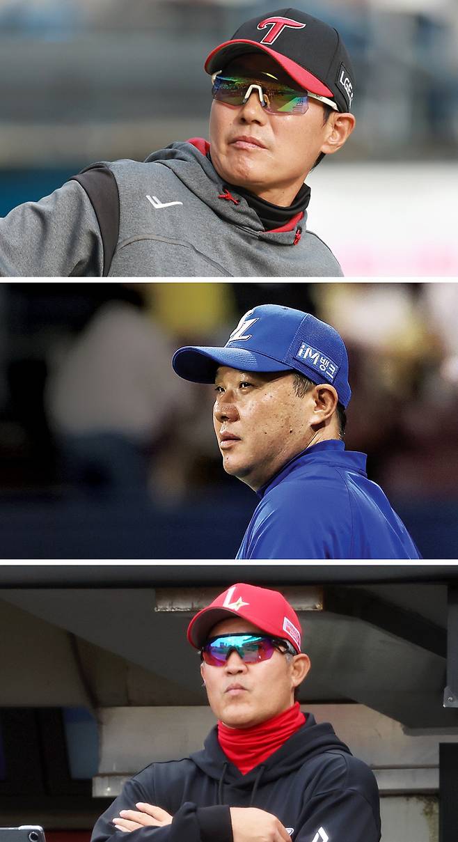 LG 염경엽 감독, 삼성 박진만 감독, SSG 이숭용 감독(위에서부터). 연합뉴스