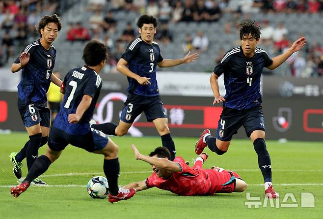 한국-일본 경기 장면. /사진=뉴시스