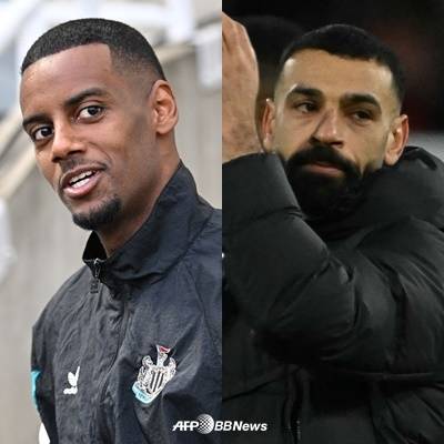 알렉산더 이삭(왼쪽)과 모하메드 살라. /AFPBBNews=뉴스1