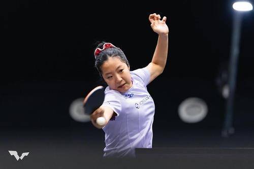 WTT 미국 스매시 여자단식에 출전한 신유빈 [WTT 인스타그램 캡처. 재판매 및 DB 금지]