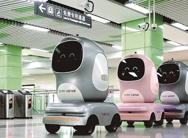 중국 광둥성 선전시의 물류 로봇 [선전신문망 캡처. 재판매 및 DB 금지]