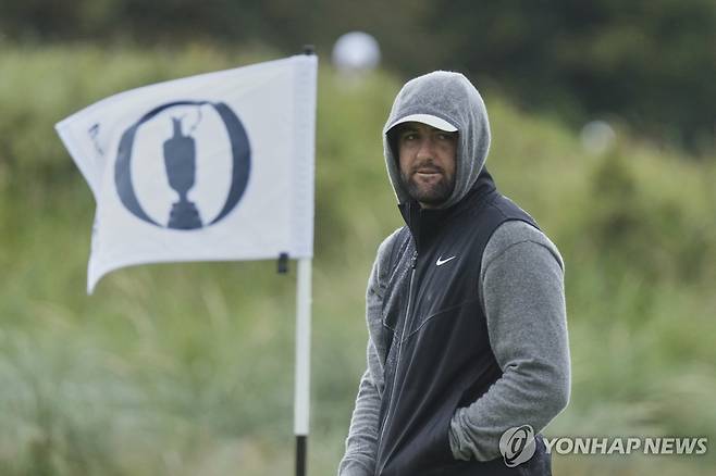 연습 라운드하는 셰플러 [AP=연합뉴스]