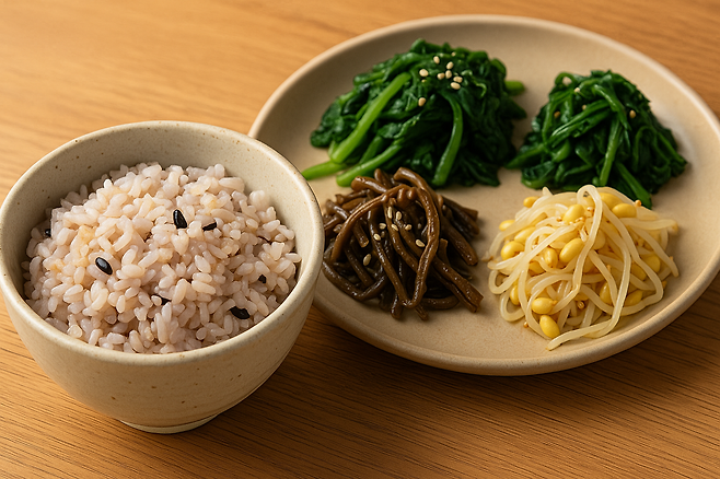나물과 잡곡밥