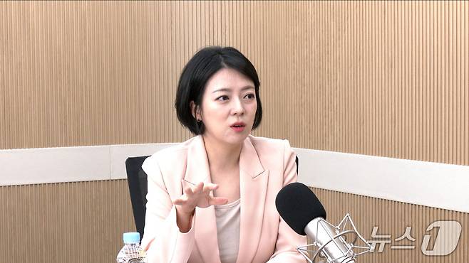 배현진 국민의힘 의원이 17일 뉴스1TV '팩트앤뷰'에 출연해 질문에 답하고 있다.