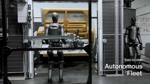 미국의 인공지능(AI) 로봇 스타트업인 '피규어'에서 제작한 휴머노이드 로봇이 BMW 그룹의 미국 사우스캐롤라이나주(州) 스파르탄버그 공장에서 일하고 있는 모습. 피규어 유튜브 캡처