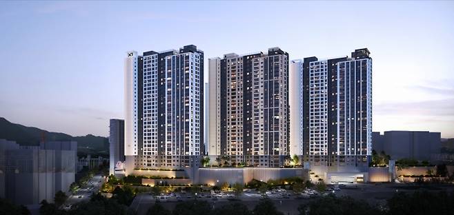 계약금을 전체 분양 금액의 5%로 책정한 경남 양산시 평산동에 들어서는 ‘양산자이 파크팰리체’. GS건설 제공