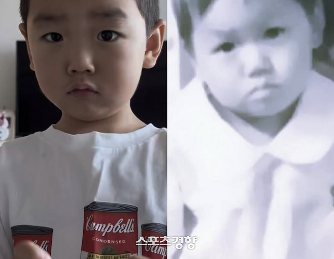 (왼쪽) 손보승 아들, 이경실 어린 시절 사진. SNS