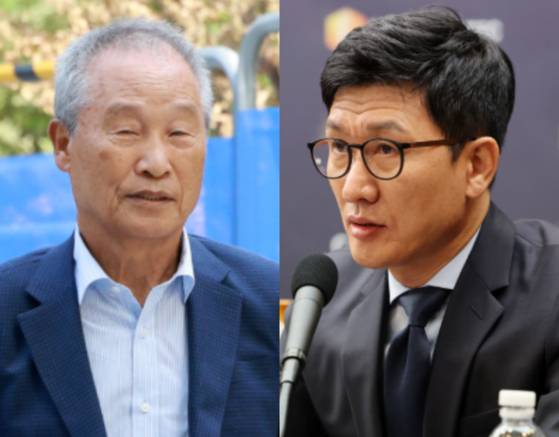 삼부토건 조성옥 전 회장(왼쪽), 이기훈 부회장. 〈사진=연합뉴스〉