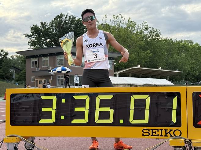 남자 1500m 한국 기록을 경신한 이재웅(대한육상연맹 제공)
