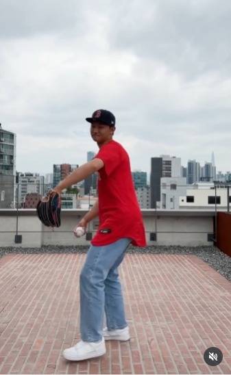 보스턴 레드삭스에서 방출된 이찬솔. (브리온컴퍼니 SNS 캡처)