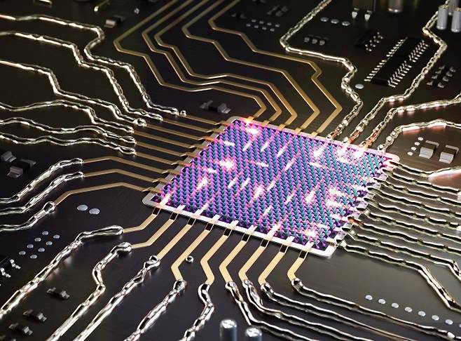 국제학술지 '나노스케일' 7월호 표지 그림. 김영덕 경희대 물리학과 교수팀의 2차원 반도체 연구성과가 소개됐다. Nanoscale 제공