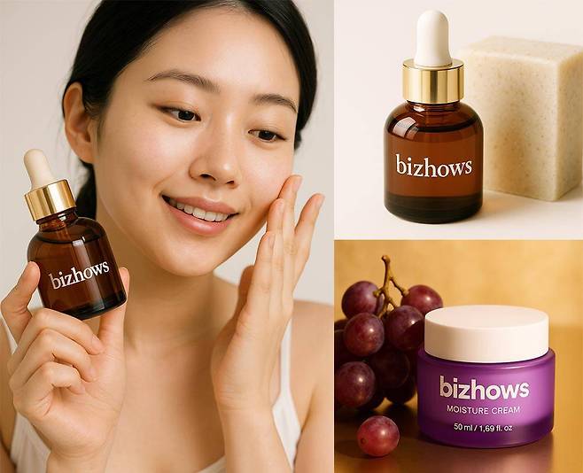 비즈하우스 AI포토 기능으로 생성한 제품 연출 이미지 / 출처=미리디