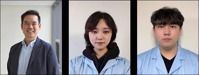 (좌측부터) 유호천 교수, 박지수 석사과정생, 서주형 박사과정생