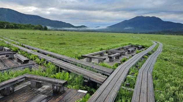 트래커가 많이 이동하는 시간에는 통행에 방해가 될 우려 때문에 곳곳에 휴게공간이 마련돼 있다. /JAPAN NOW