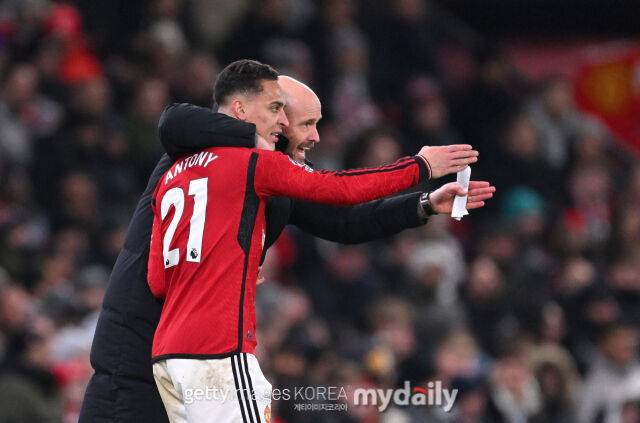 안토니와 에릭 텐 하흐 감독./게티이미지코리아