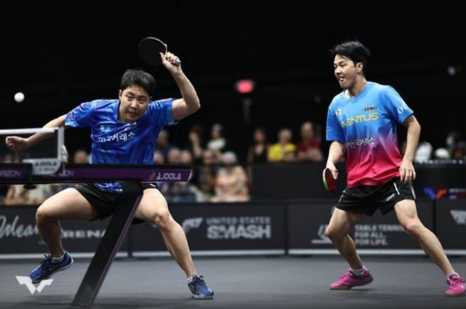 한국 탁구 남자 복식 간판 임종훈(왼쪽)-안재현. WTT 인스타그램 캡처