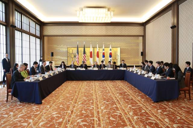 18일 일본 도쿄에서 제15차 한미일 외교차관협의회가 열렸다. 사진제공=외교부