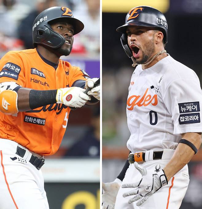 한화 플로리얼(왼쪽)과 리베라토. 한화이글스 제공