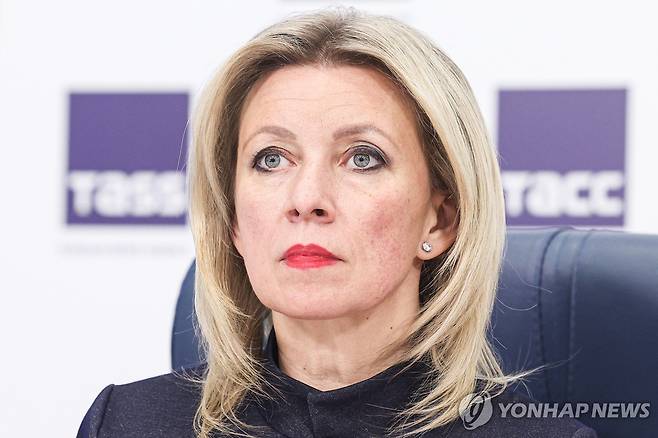 마리야 자하로바 러시아 외무부 대변인 [타스 연합뉴스 자료사진. 재판매 및 DB 금지]