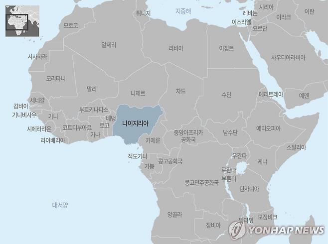 아프리카 나이지리아 지도 [제작 양진규]
