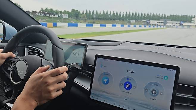 시속 144㎞를 기록한 BYD 씰 [촬영 임성호]