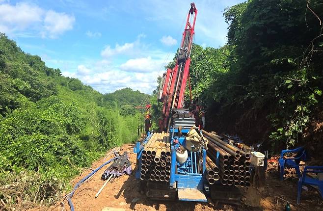 시추 작업 준비 [영동군 제공. 재판매 및 DB금지]