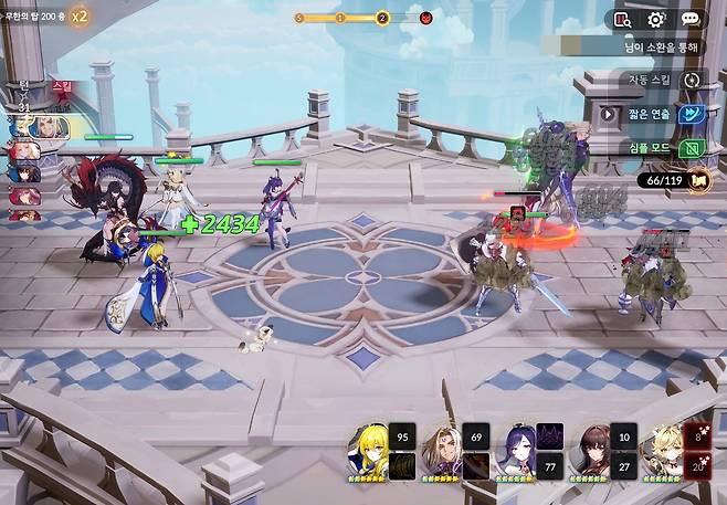 ▲ 2라운드부터 체력과 턴 관리를 위해 CC를 적극적으로 썼어요