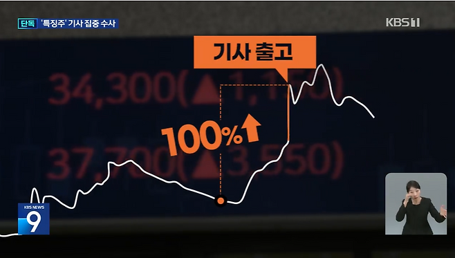 지난 7일 KBS 뉴스9