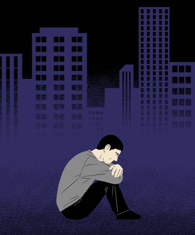 통계청이 지난해 발표한 ‘국민 삶의 질 2023’ 보고서에 따르면 만19세 이상 국민 10명 중 3명 이상은 자신이 사회적으로 고립됐다고 느끼는 것으로 나타났다. 사진은 한 사람이 웅크리고 앉아 있는 모습. 게티이미지뱅크