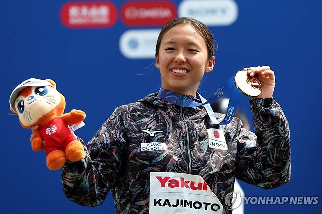 오픈워터스밍의 여자 3㎞ 녹아웃 스프린트 챔피언에 오른 일본의 가지모토 이치카. [EPA=연합뉴스]