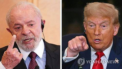 트럼프(우) 미국 대통령과 룰라 브라질 대통령 [AFP 연합뉴스 자료사진 재판매 및 DB금지]