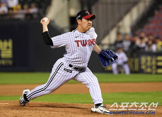 28일 잠실구장에서 열린 LG 트윈스와 한화 이글스의 경기. LG 박명근이 역투하고 있다. 잠실=박재만 기자 pjm@sportschosun.com/2025.05.28/