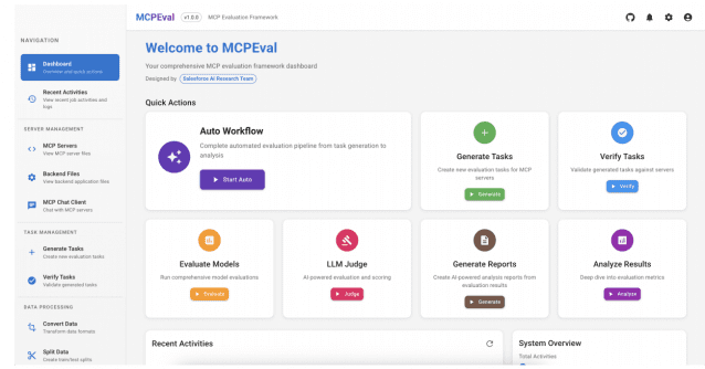 MCPeval의 사용자 인터페이스. (사진=세일즈포스 AI 리서치)
