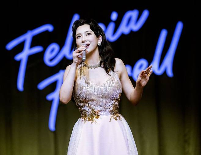 뮤지컬 '멤피스' 공연 장면. 펠리샤 역의 정선아.  [사진 제공= 쇼노트]