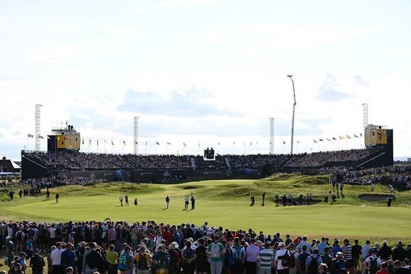 임성재 프로, 스코티 셰플러, 로리 맥길로이, 리하통, 맷 피츠패트릭, 브라이슨 디섐보, 잰더 쇼플리, 존 람, 저스틴 토머스 등이 출전한 2025년 남자골프 마지막 메이저 대회인 제153회 디오픈 챔피언십 3라운드 모습이다. 사진제공=Tom Shaw/R&A/R&A via Getty Images