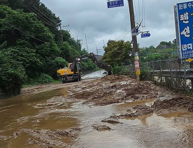 가평 피해 모습. 엑스(X·옛 트위터) 갈무리