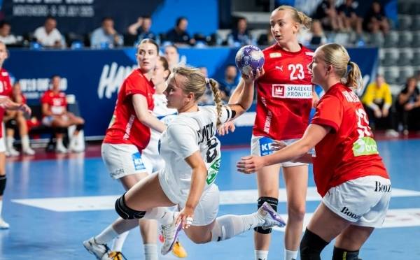 사진 W19 유럽여자핸드볼선수권대회 준결승 독일과 덴마크 경기 모습, 사진 출처=유럽핸드볼연맹