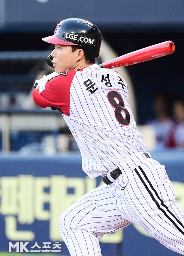 문성주는 20일 잠실 롯데전에서 쾌조의 타격감을 과시했다. 사진(잠실 서울)=김영구 기자