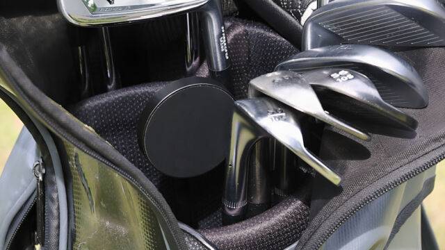 골프백 내 부착해 휴대할 수 있다. /(주)퍼플그린골프 제공