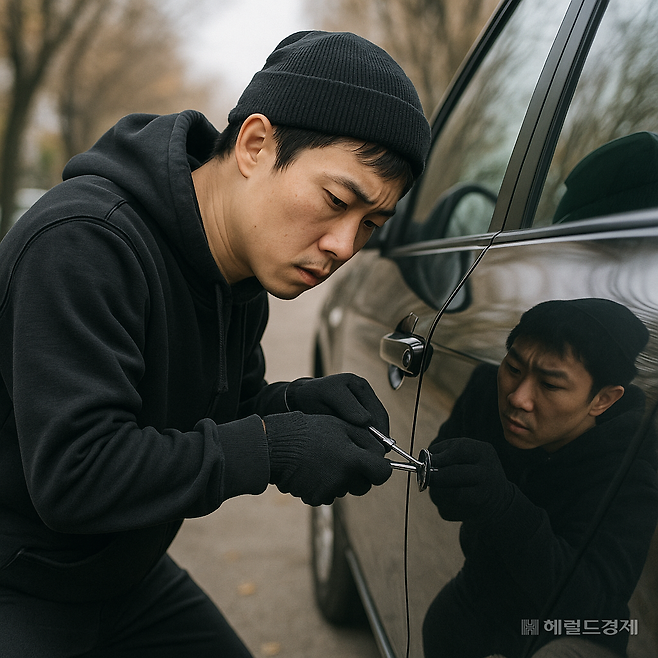 차량 절도 생성 이미지. [챗gpt를 이용해 제작]
