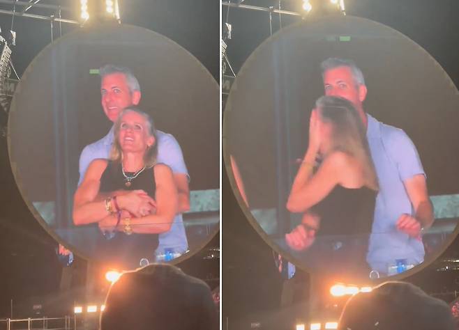 콜드플레이 콘서트서 '불륜 현장' 생중계된 미국 CEO [틱톡 캡처]