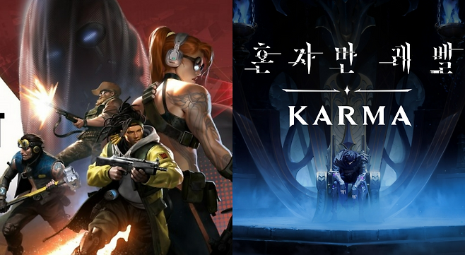 왼쪽부터 'PUBG : 블라인드 스팟'(제공=크래프톤), '나 혼자만 레벨업: 카르마'(제공=넷마블).