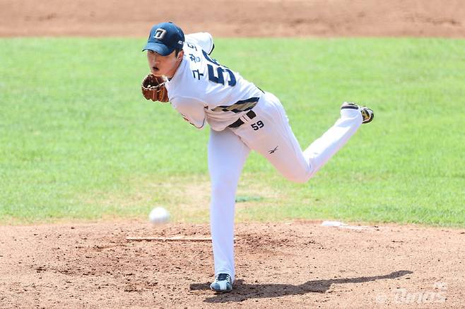 퓨처스리그에 등판한 구창모. 사진=NC 다이노스