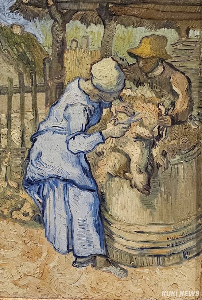 빈센트 반 고흐, 양털 깎는 사람(밀레 이후), 1889년 9월, 캔버스에 유채, 46.6x29.5cm, 반 고흐 미술관