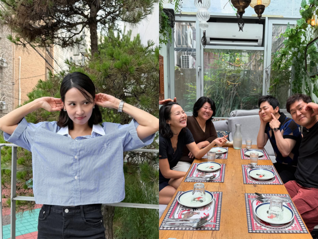 조여정과 영화 '좀비딸' 배우들./조여정 SNS