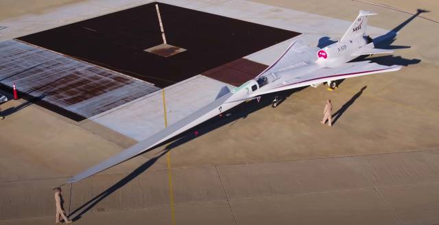 X-59 실제 모습. NASA