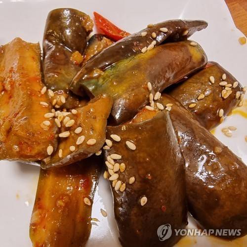 가지무침 [연합뉴스 자료사진]