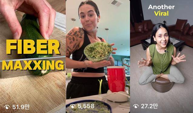 해외 MZ 세대에서 파이버맥싱이 유행이다|출처: SNS 캡쳐