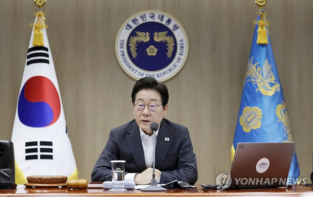 이재명 대통령이 22일 서울 용산 대통령실 청사에서 열린 국무회의에서 발언하고 있다. 연합뉴스